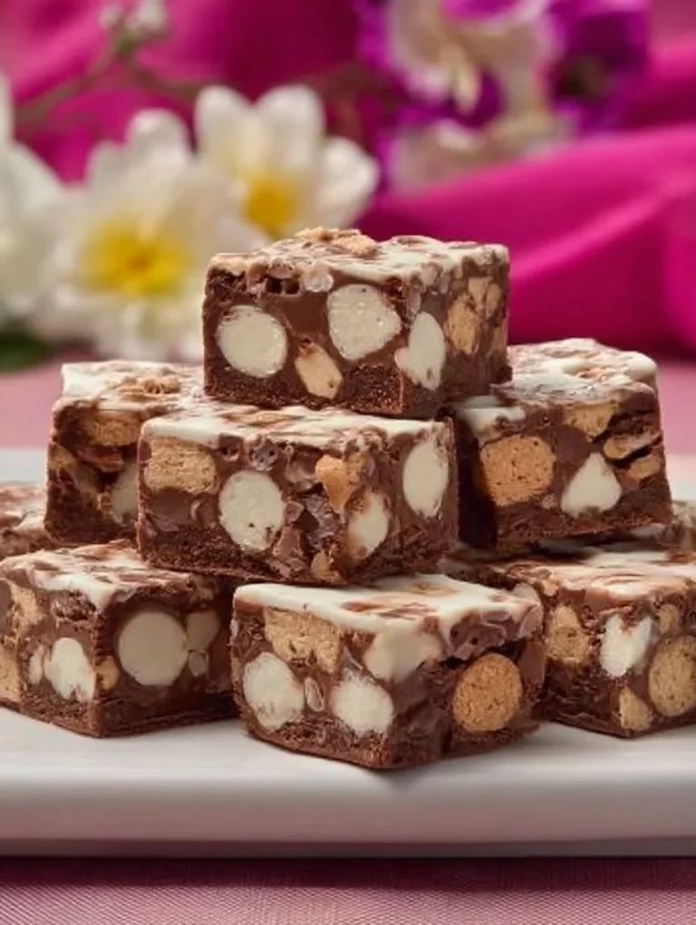 No-bake chocolate biscotti with nuts served on a plate