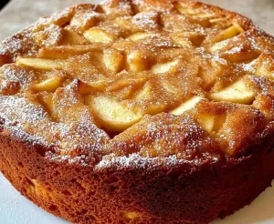 One Bowl Apple Cake with fresh apples and spices