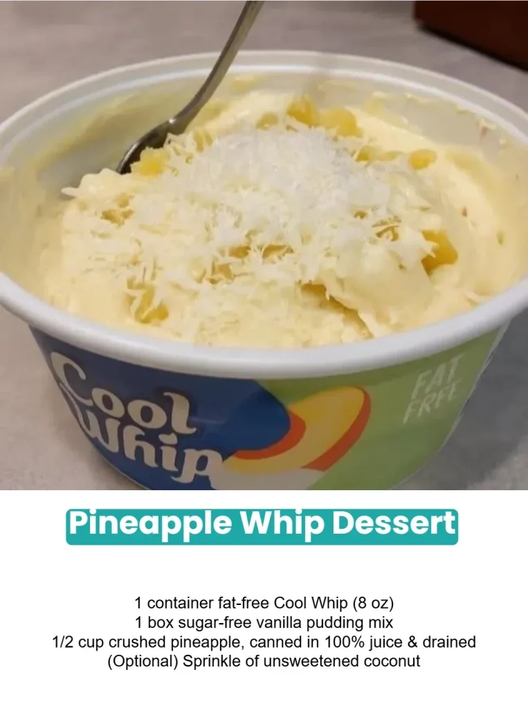 Delicious homemade Pineapple Whip dessert served in a bowl