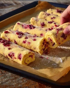Fluffy prune pancakes served with syrup and fresh fruit