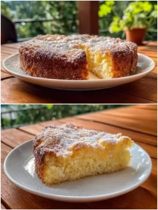 Sliced Ricotta and Limoncello Cake served on a plate with fresh lemon slices