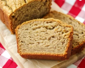 Small batch vegan banana bread fresh out of the oven