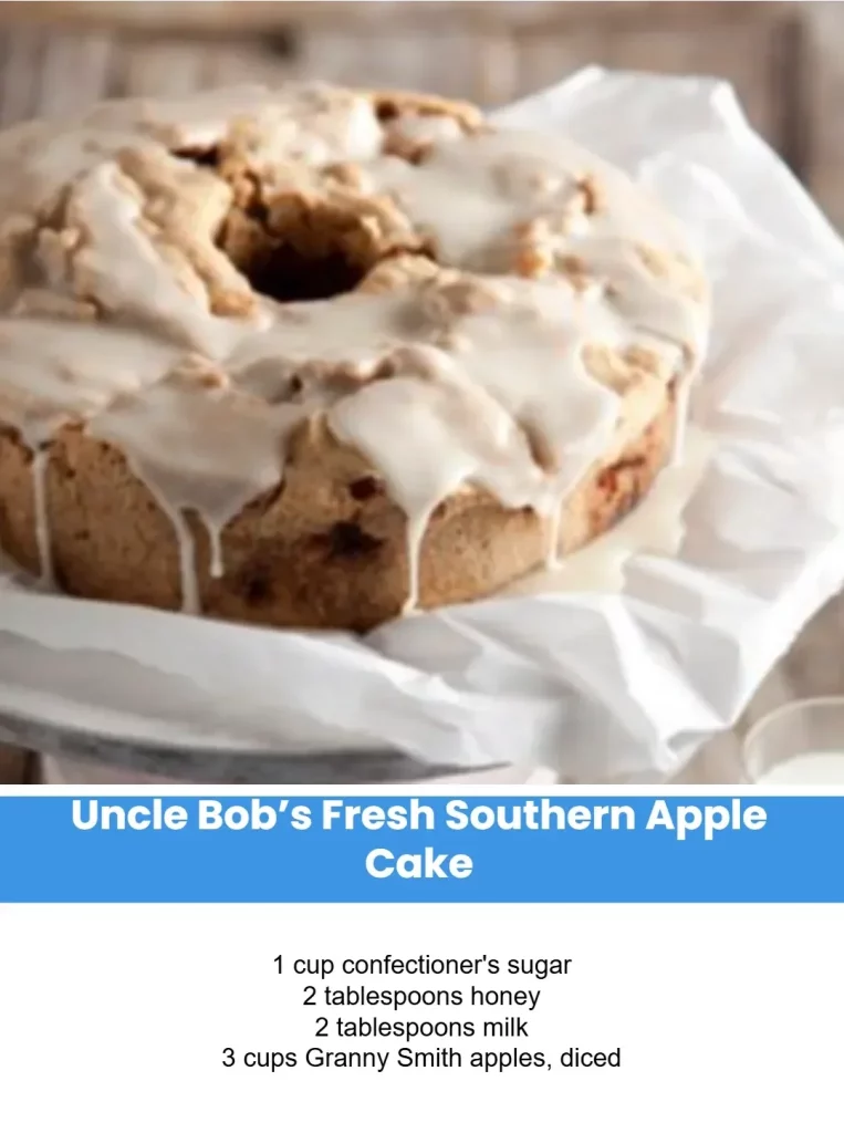Delicious Uncle Bob's Fresh Southern Apple Cake made with fresh apples and spices.