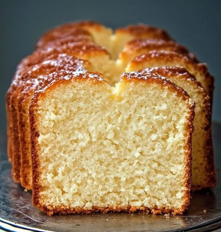 Delicious dessert showcasing a buttery vanilla flavor and dense texture.