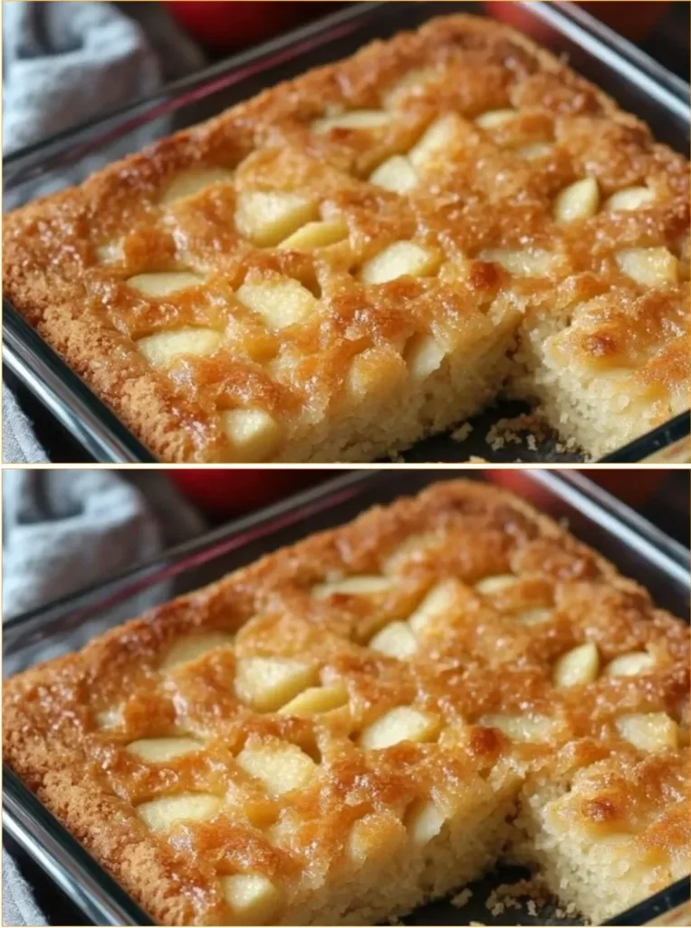3 ingredient apple cake recipe with fresh apples