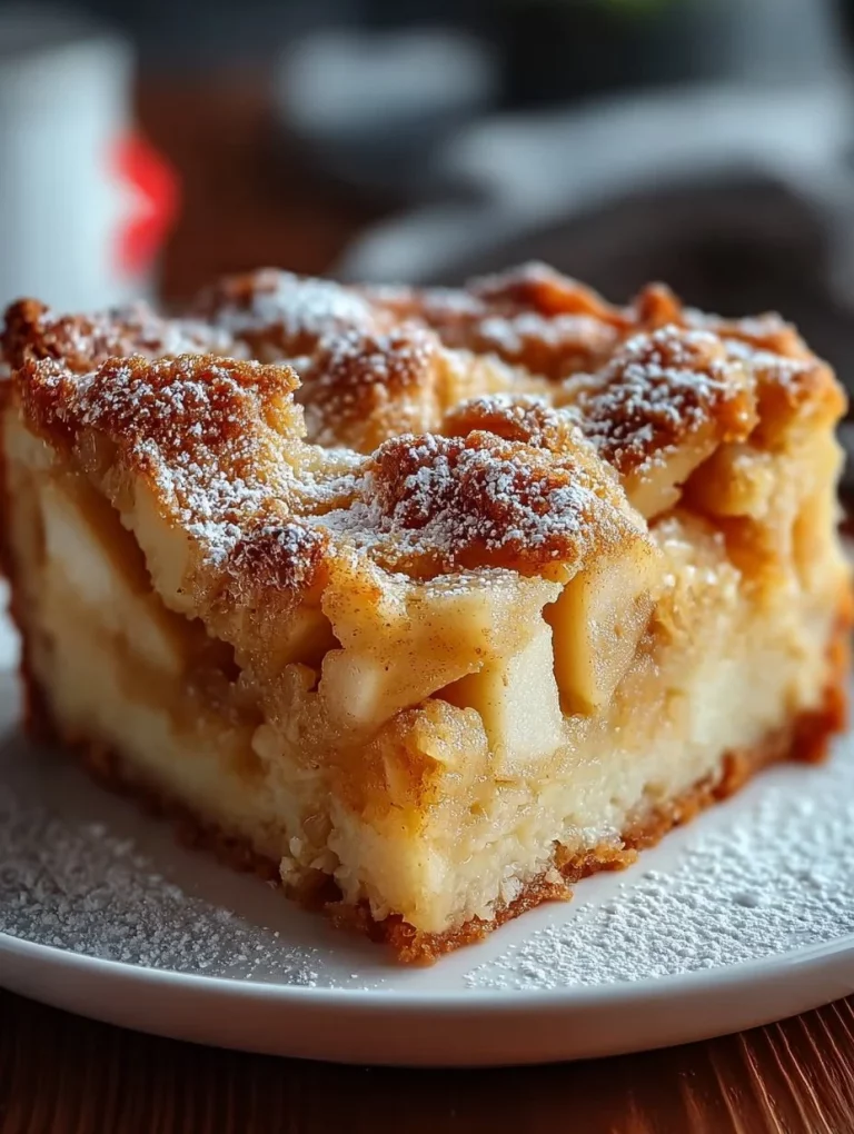 3 ingredient apple cake displayed on a rustic table
