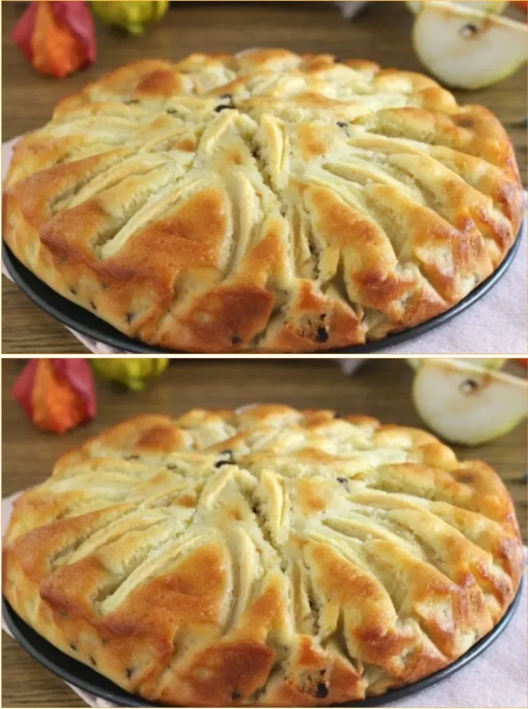 Delicious homemade apple pear cake with fresh apples and pears.