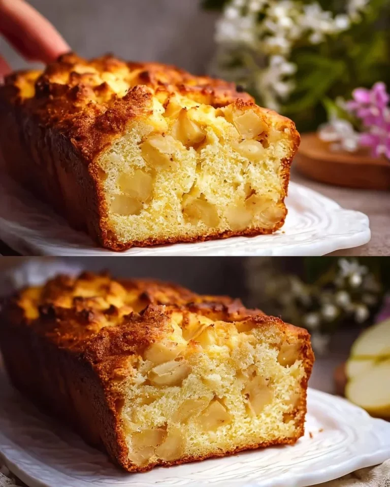 Slice of delicious homemade apple cake with fresh apples and spices