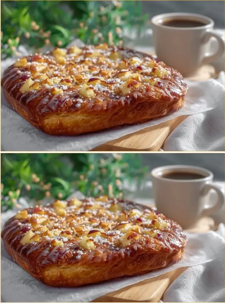 Delicious Apple Cake of Buondi served on a rustic wooden table