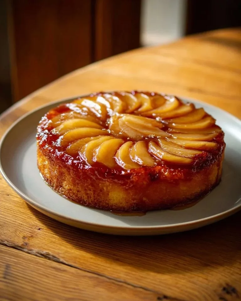 Delicious apple cake topped with rich caramel glaze