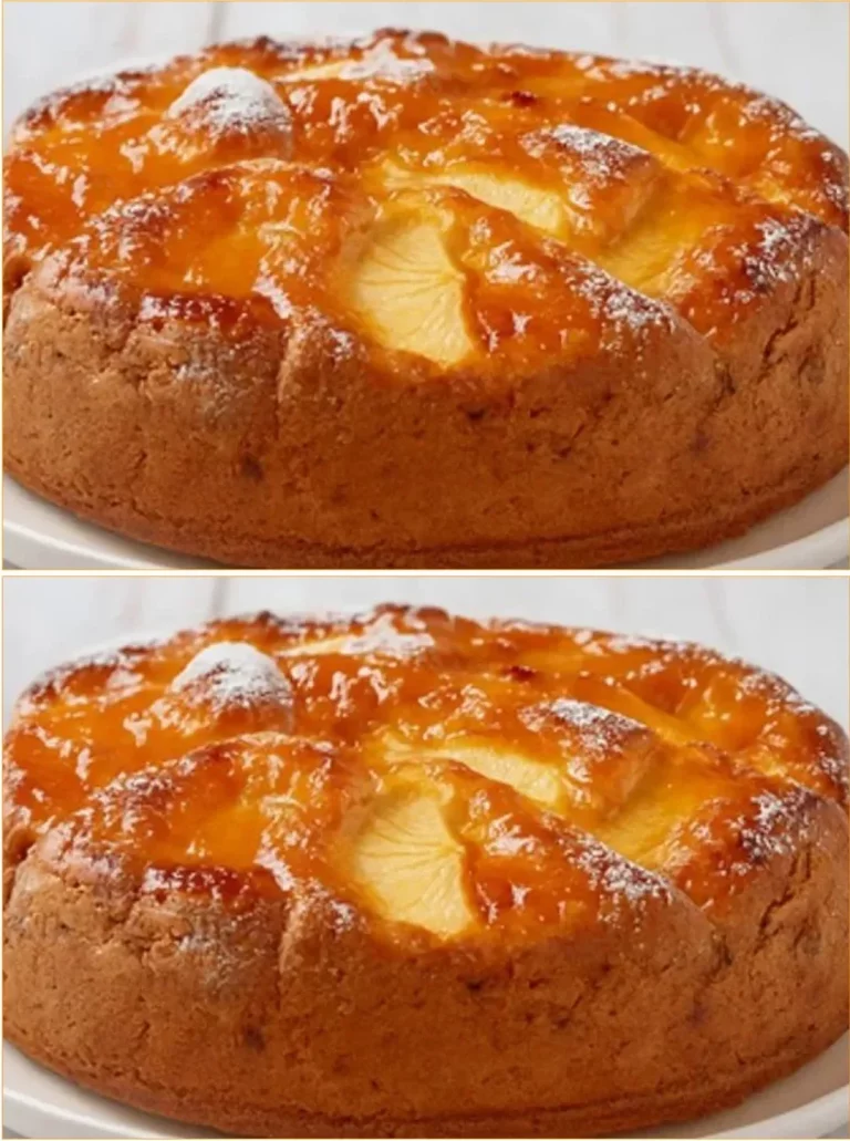 Delicious homemade apple cake layered with fruity jam