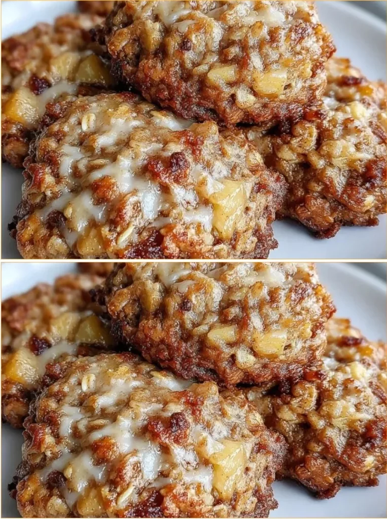 Apple Cinnamon Cottage Cheese Breakfast Cookies on a wooden table