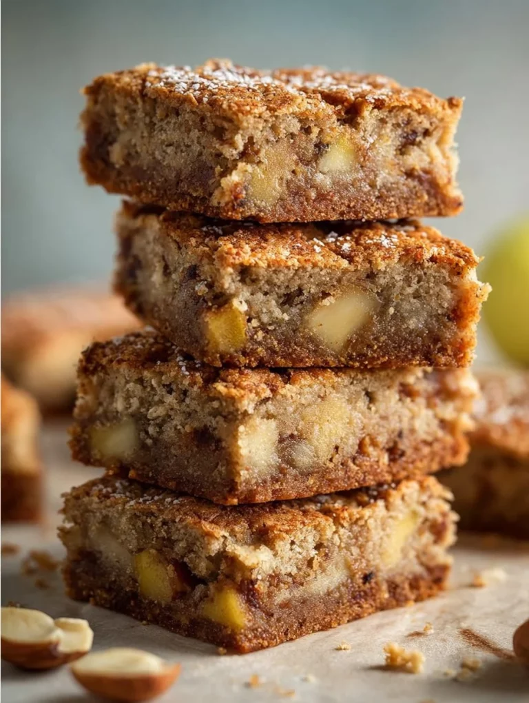Delicious homemade Apple Oatmeal Cake topped with fresh apples and spices