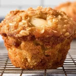 Delicious homemade apple oatmeal muffins fresh out of the oven