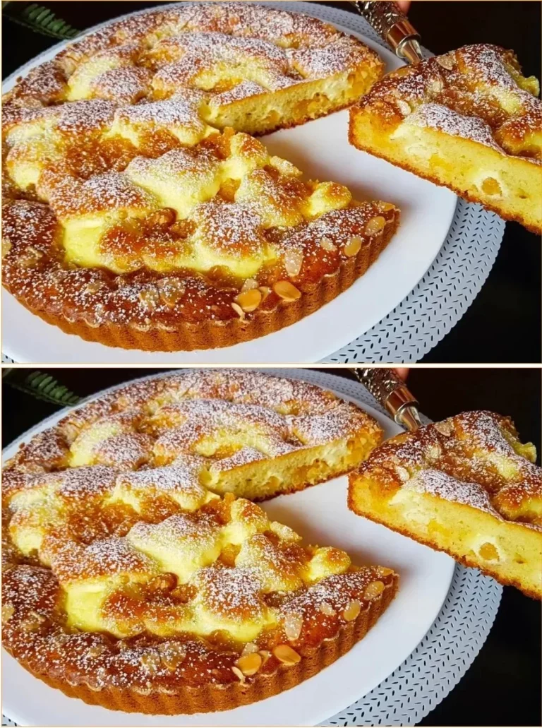 Freshly baked apple pie with a golden crust and sliced apples on top