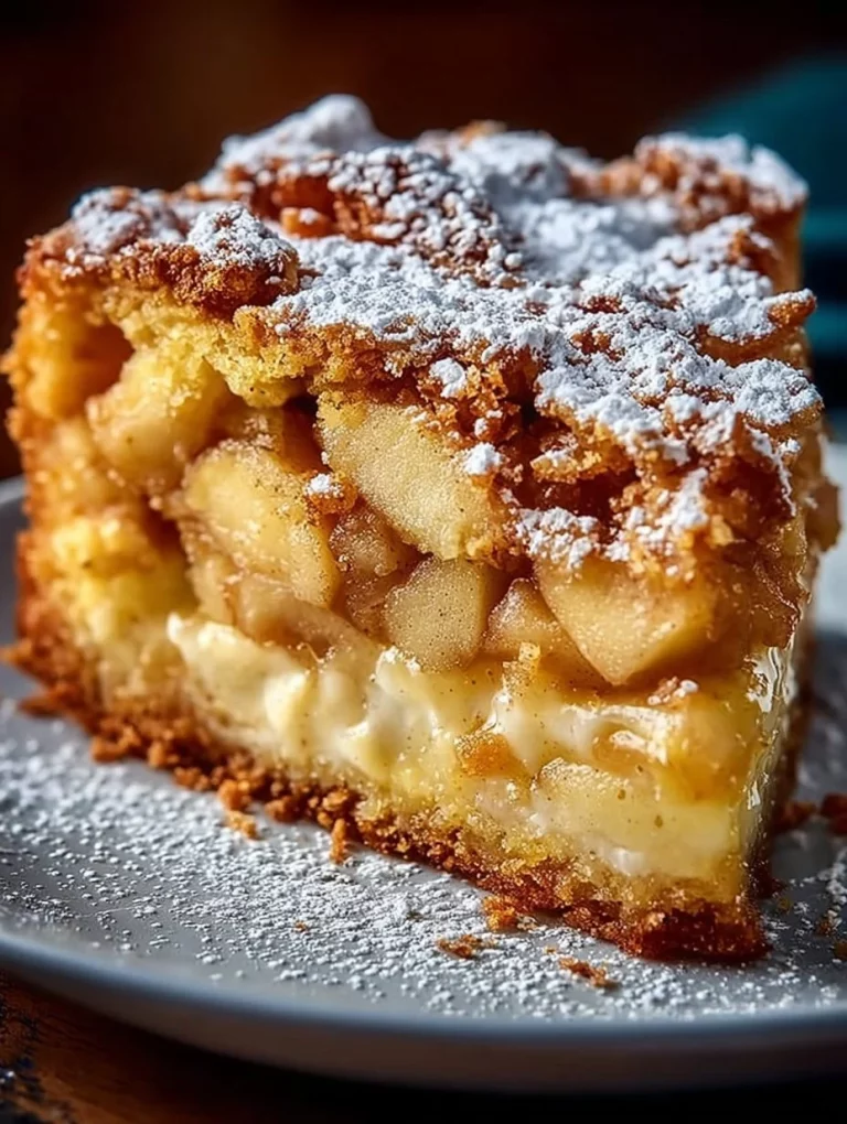 Delicious apple pie cake with cinnamon and fresh apples