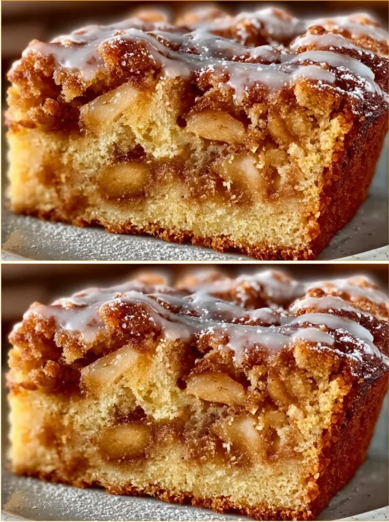 Delicious cinnamon apple cake with a golden crust and spice aroma.