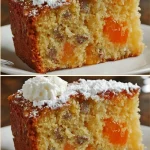 A beautifully arranged Classic Southern Orange Slice Cake with orange slices on top.