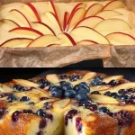 Delicious apple pie made with cottage cheese topping