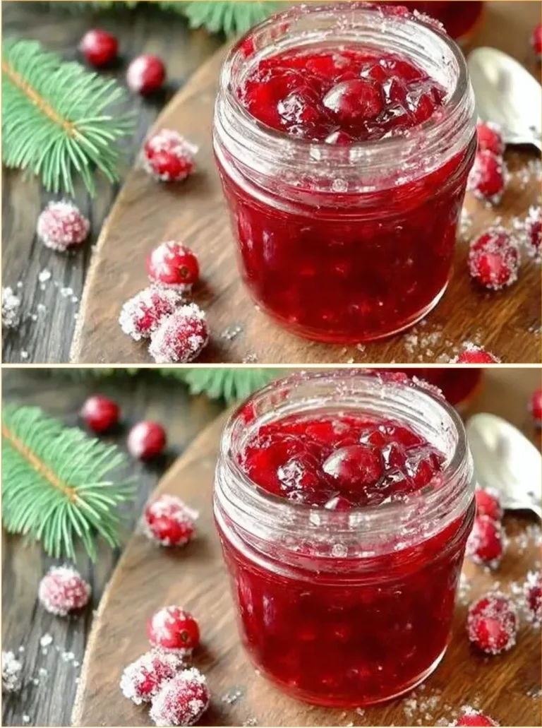 Healthy homemade cranberry puree with sugar, perfect for desserts and sauces.