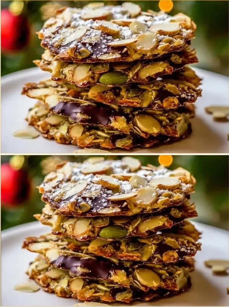 Crispy almond seed chocolate cookies on a plate with chocolate chips