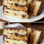 Dark Chocolate Orange Salted Caramel Layer Cake with decorative toppings