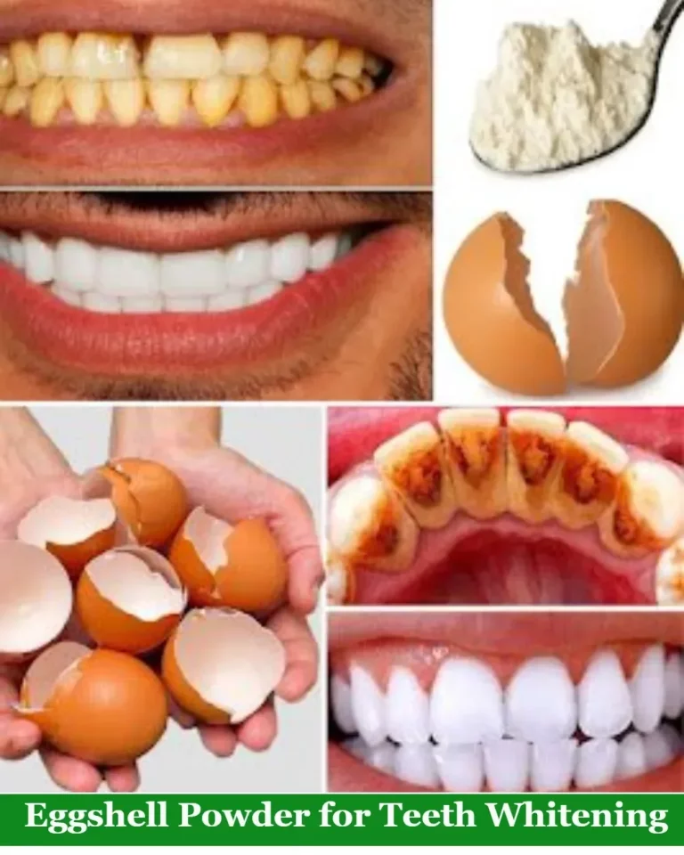 Eggshell powder used as a natural teeth whitening agent