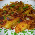 Delicious fried potatoes with onions, a flavorful comfort food side dish.