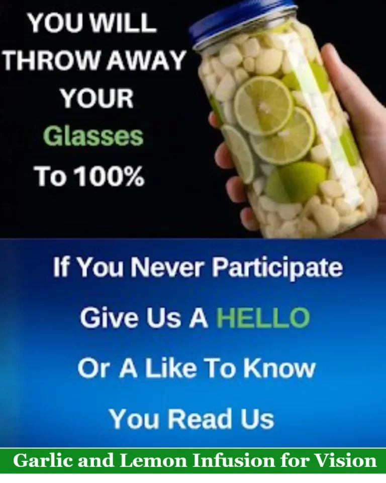 Garlic and lemon infusion for improving vision and eye health.