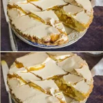 Glazed Apple Tart with shiny caramel glaze and fresh apple slices