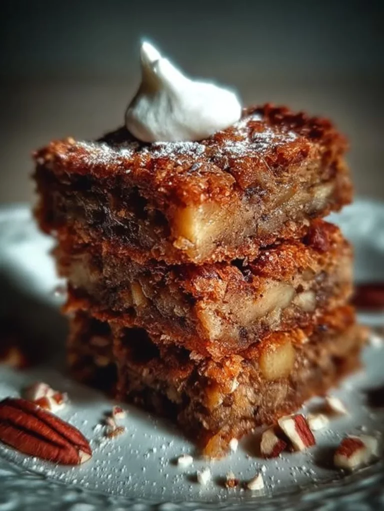 Delicious Apple Oatmeal Cake topped with fresh apples and oats