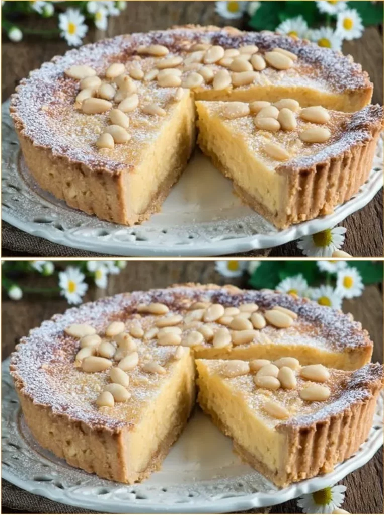 Delicious slice of Grandmother's Cake on a rustic wooden table