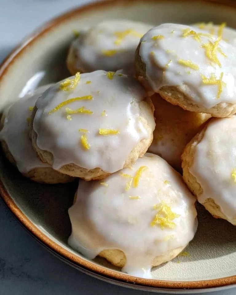 Healthier chewy lemon almond cookies on a plate, ready to enjoy