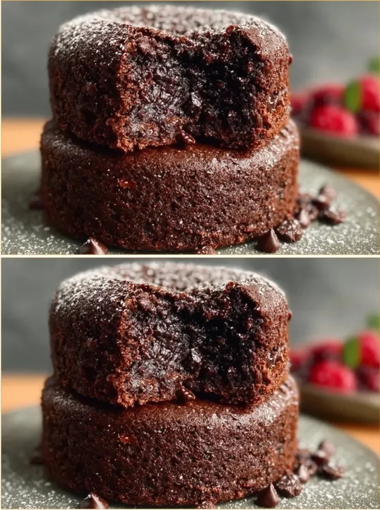 High protein chocolate brownie lava cake with oozing chocolate center