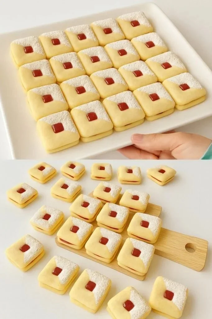 Delicious homemade jam cookies with a fruity filling.