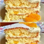 Delicious Mandarin Orange Cake with vibrant orange slices on top