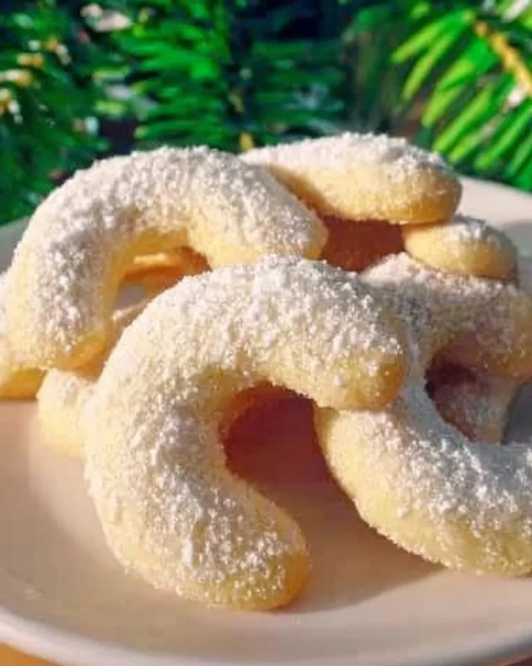 Homemade Vanillekipferl - traditional Austrian vanilla crescent cookies