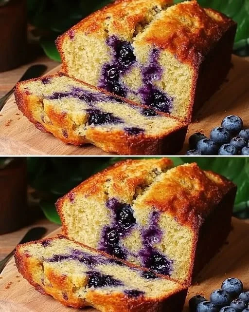 Oatmeal, Apple, Yogurt, and Blueberry Cake topped with fresh berries