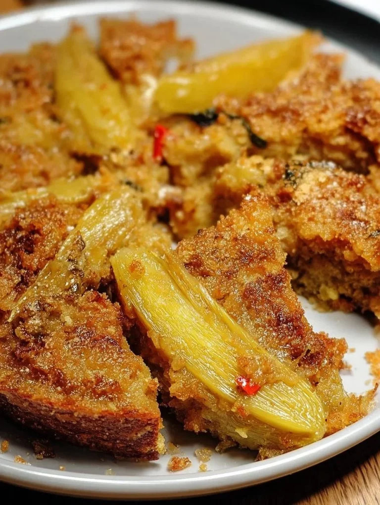 A flavorful dish featuring Onion, Tamarind, and Coconut garnished with herbs.