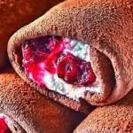 Fluffy pancakes with cream cheese whipped mascarpone and vibrant forest fruits