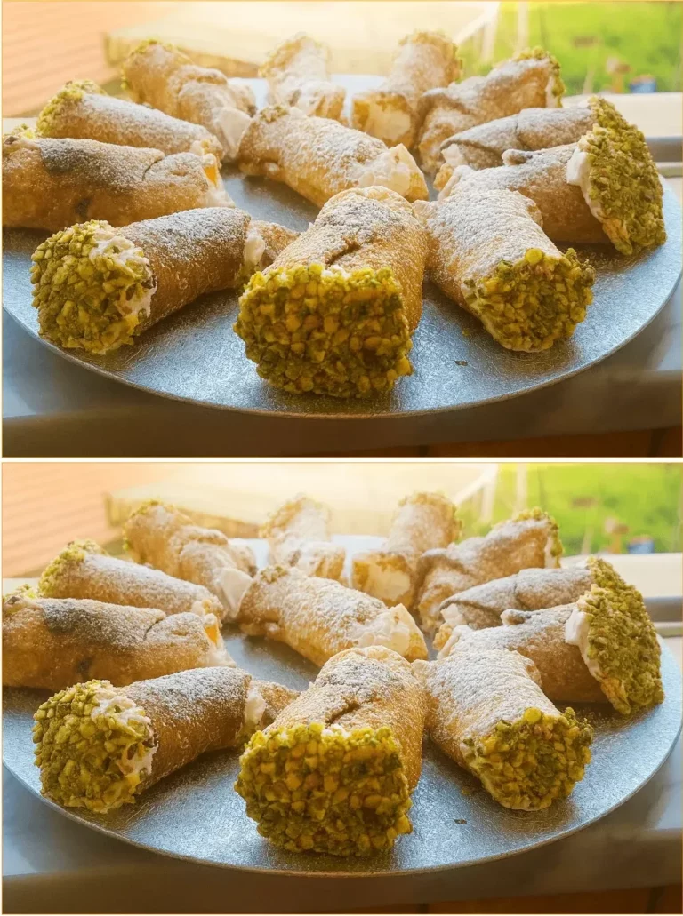 Delicious Pandoro Cannoli filled with creamy ricotta and dusted with powdered sugar
