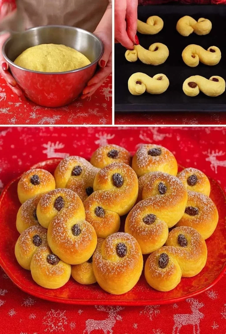 Swedish Lussekatter Saint Lucy's buns with saffron and raisins
