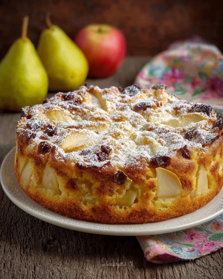 Delicious Saint Orpheus Apple Cake garnished with fresh apples and spices
