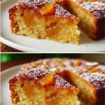 Sticky Orange Marmalade Cake topped with orange slices and glaze