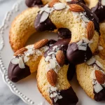 Traditional German almond crescents baked to perfection