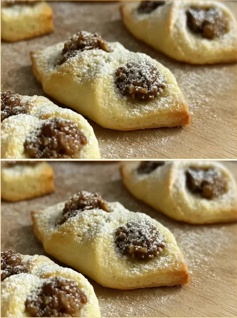 Walnut cookie filled with apple, showcasing a perfect blend of flavors