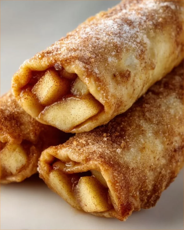 Delicious Air Fryer apple pie roll ups served on a plate with caramel drizzle