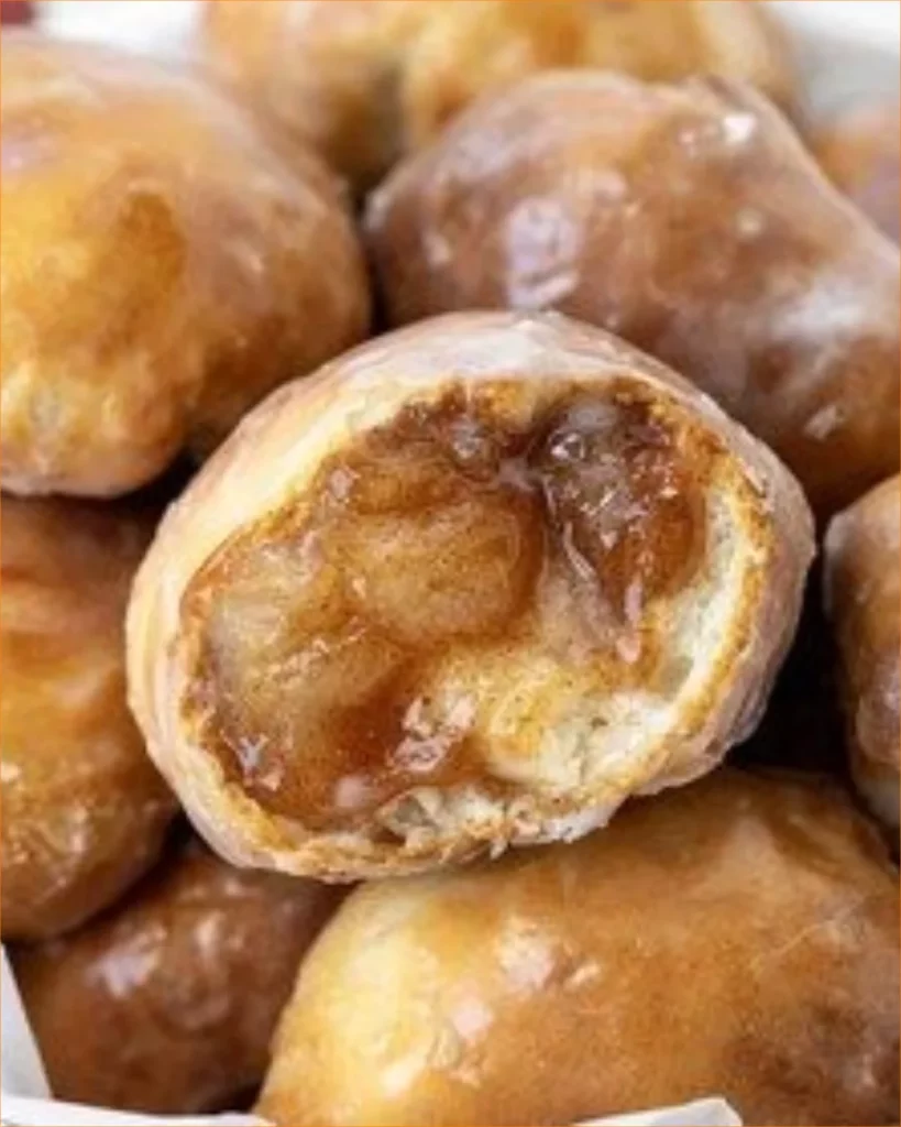 Delicious Apple Fritter Bombs filled with sweet apple goodness and cinnamon