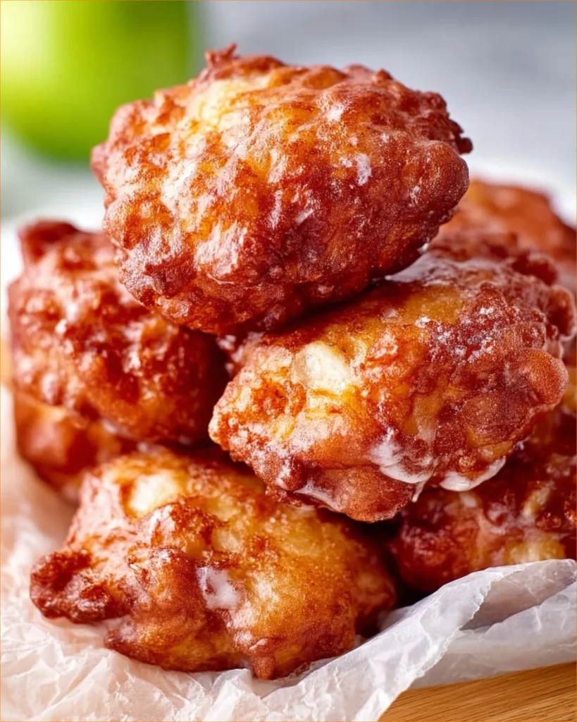 Delicious homemade apple fritters served on a plate