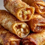 Apple pie egg rolls with crispy wrappers and sweet apple filling